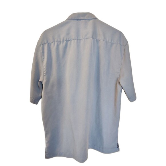 Miller Lite Beer Uniform Button Shirt with Embroidered Logo Sz Medium Mens Blue - Picture 2 of 5